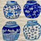 Ginger Jars Linen Tablecloth