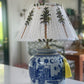 Palm & Polkadot Block-Printed Lamp Shade