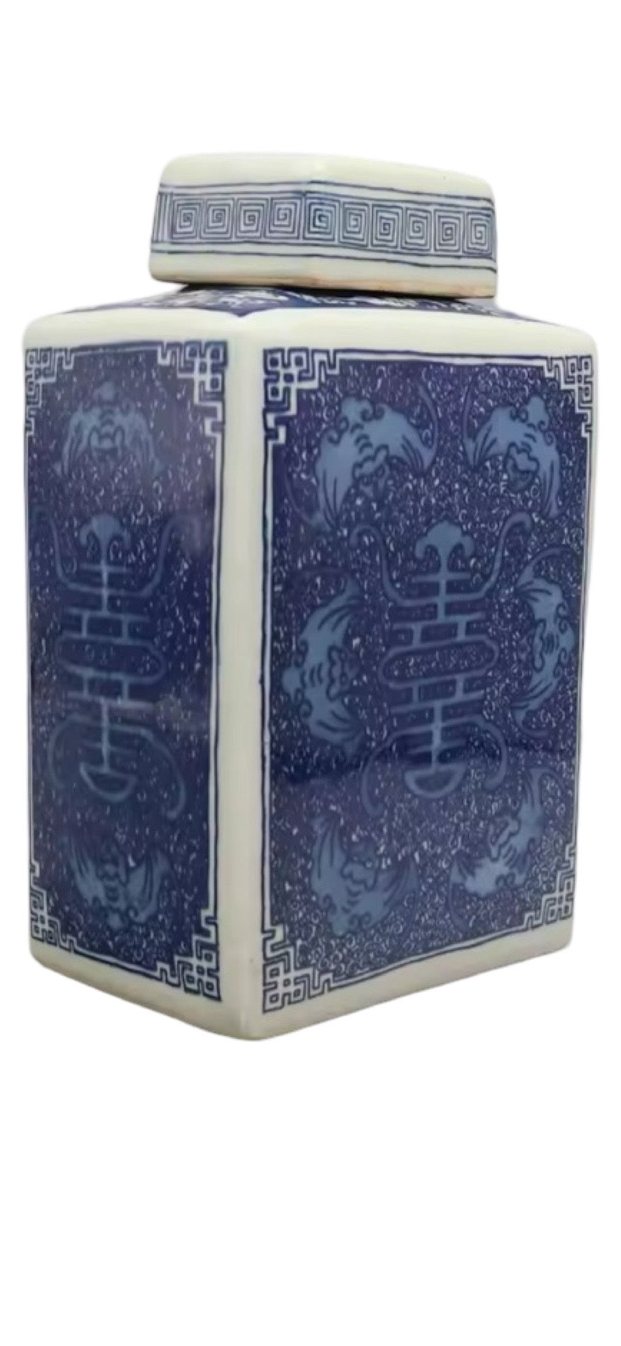 Blue & White Lidded Vase