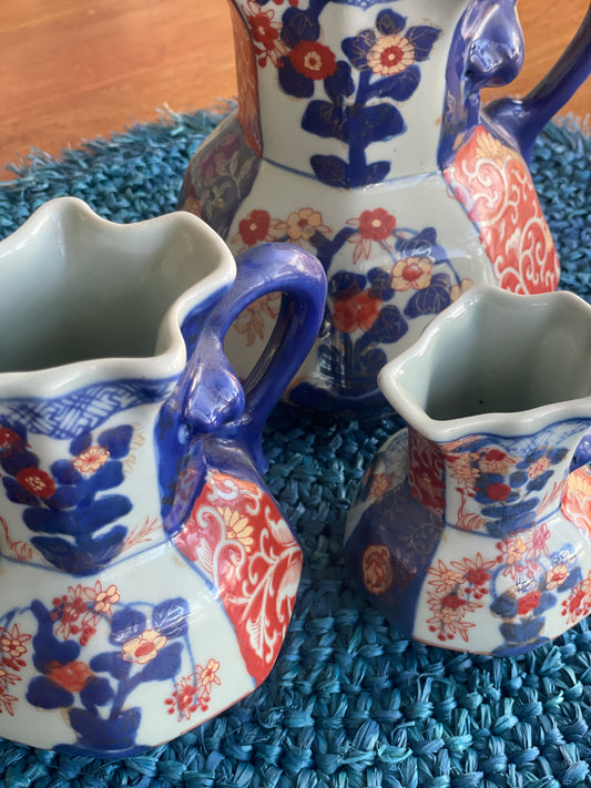 Antique Ironstone Imari Jugs