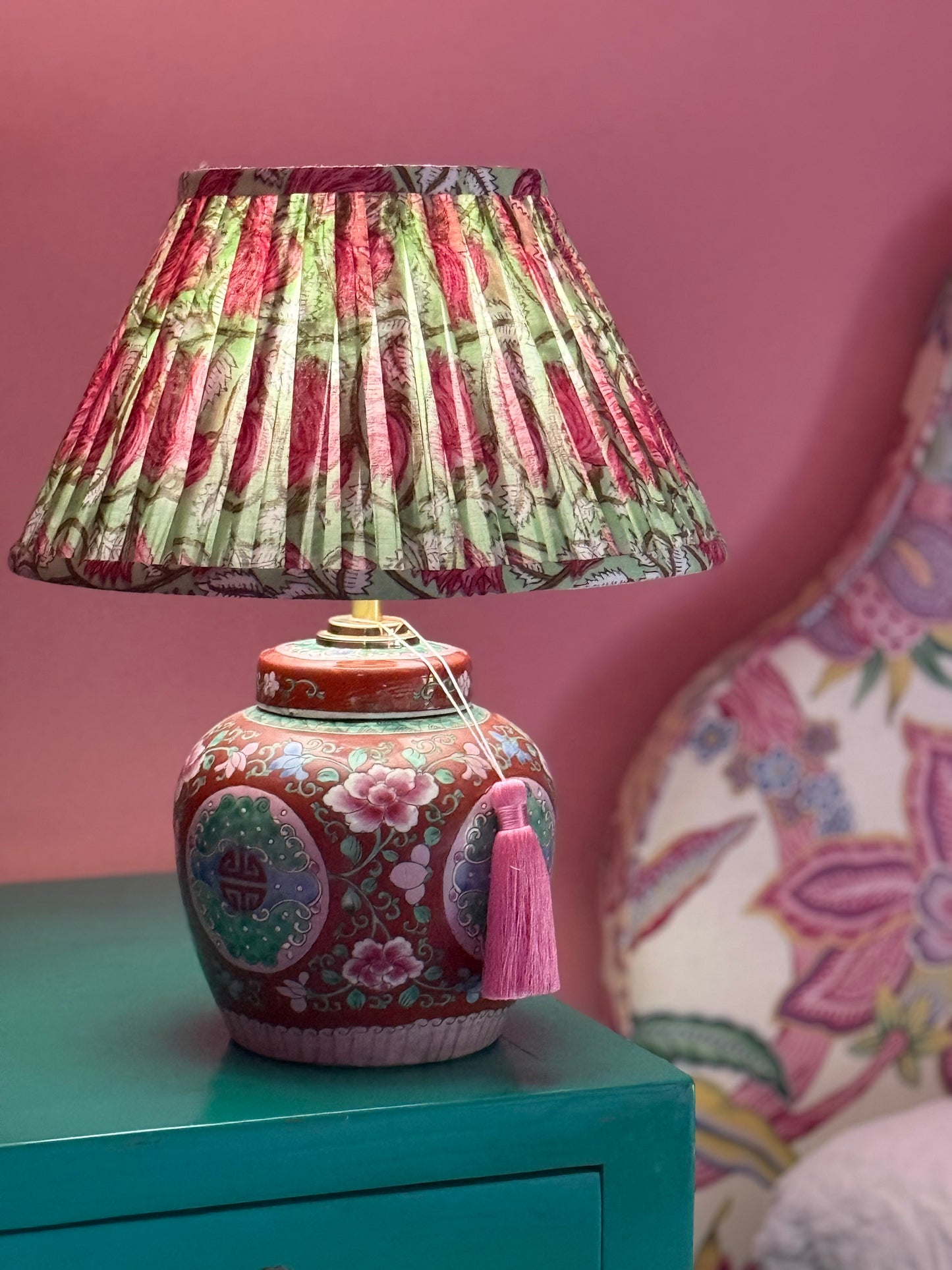 Lychee Block-Printed Lamp Shade