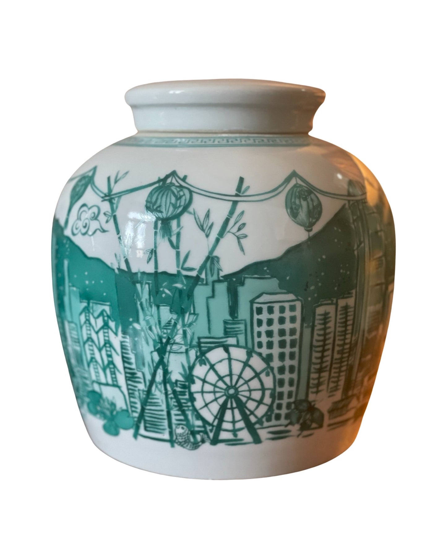 'Hong Kong Homage' Ginger Jar: Jade Green