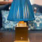 Luxe rechargeable lamp (with Teal silk shade)