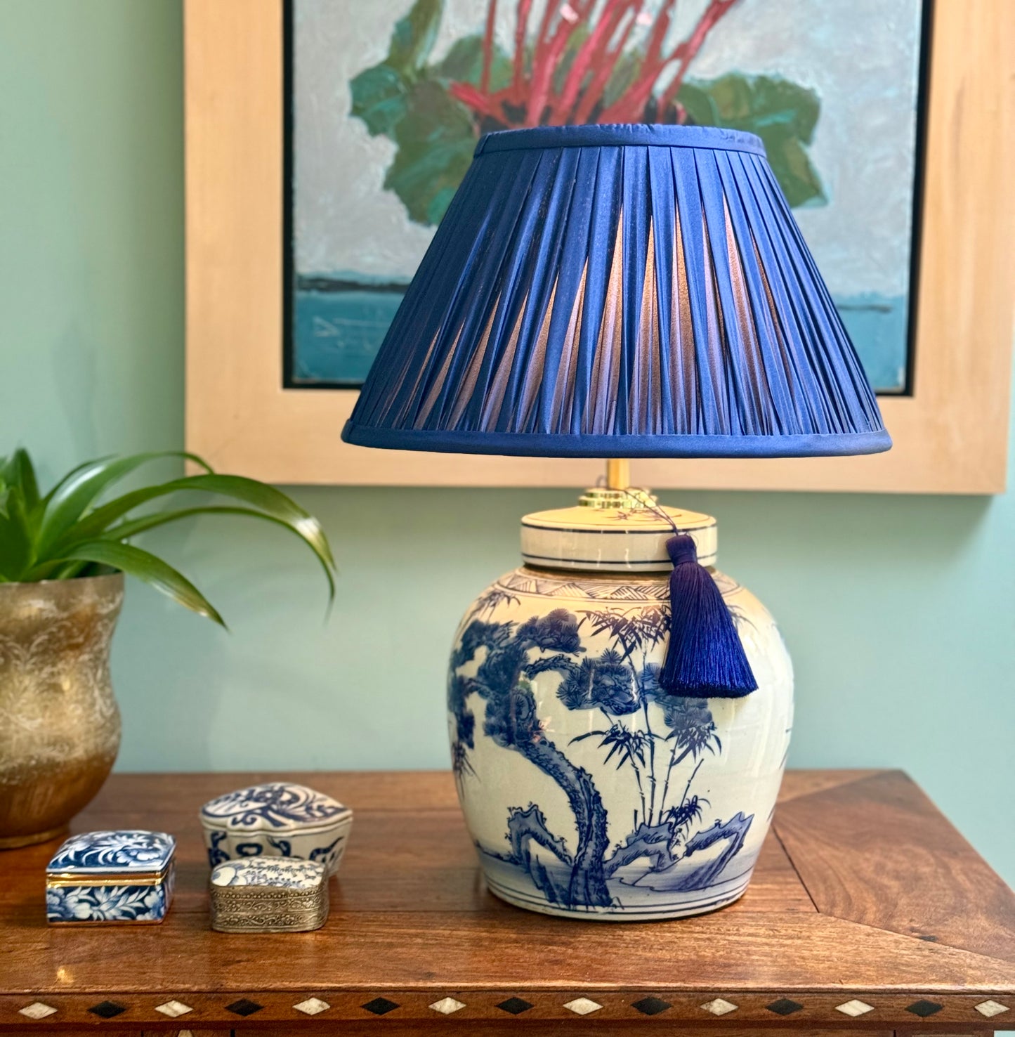Bamboo & Pine Ginger Jar Lamp