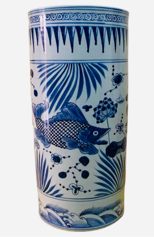 Carp Ceramic Umbrella Stand