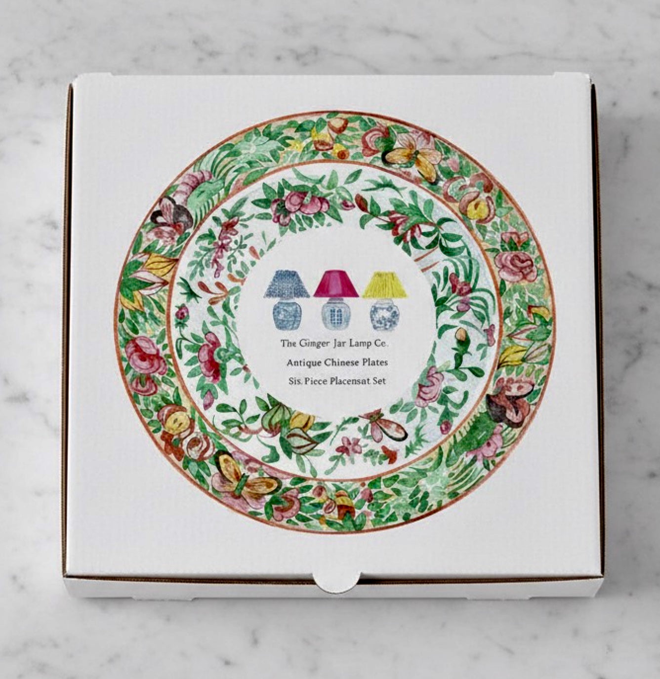 Antique Chinese Plates Coaster Set - Coloured