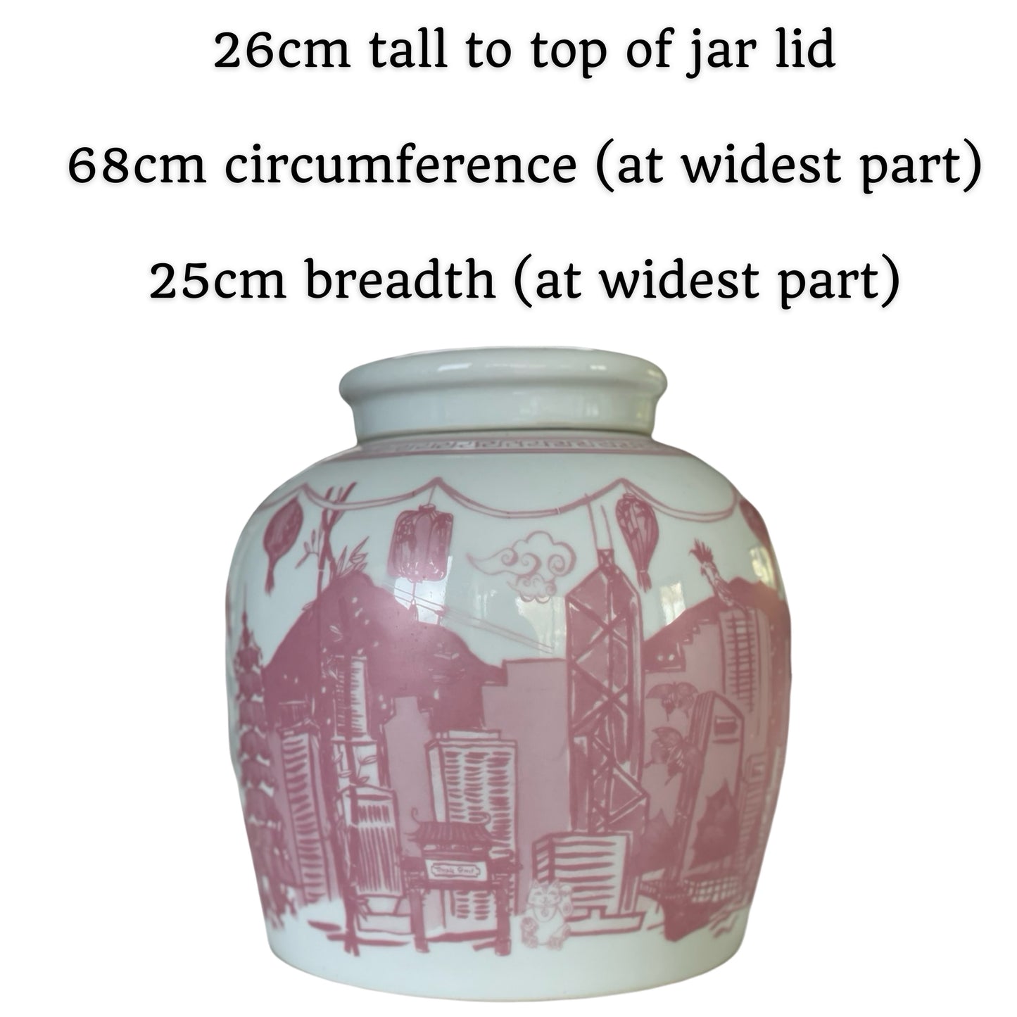 ‘Hong Kong Homage' Ginger Jar: Blossom Pink