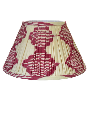 Cherry Silk Ikat Lamp Shade