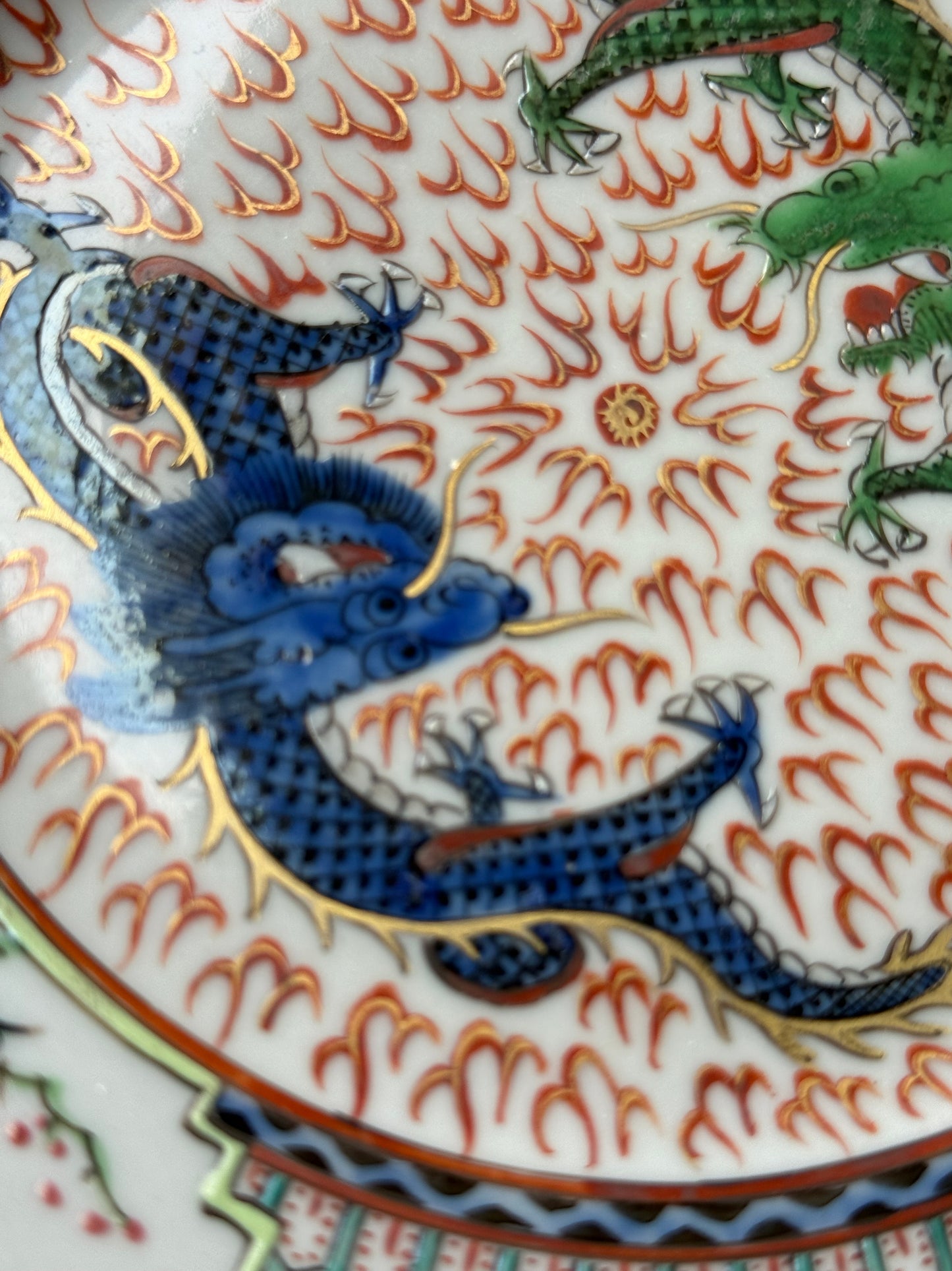 Qing Dynasty Dragon Plate