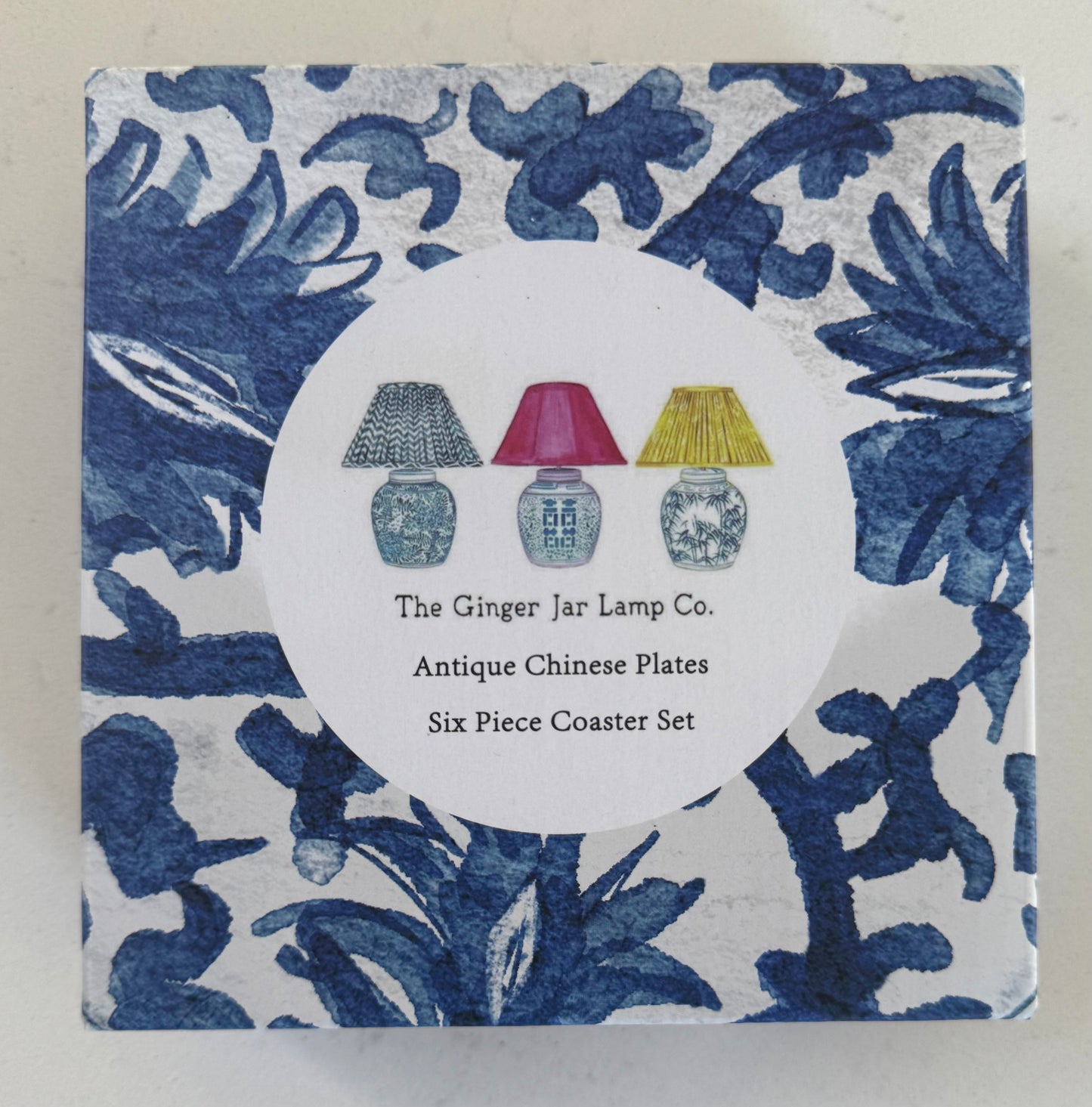 Antique Chinese Plates Coaster Set - Blue & White