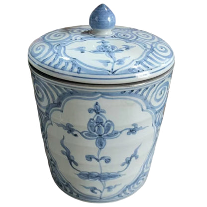 Floral Round Lidded Jars