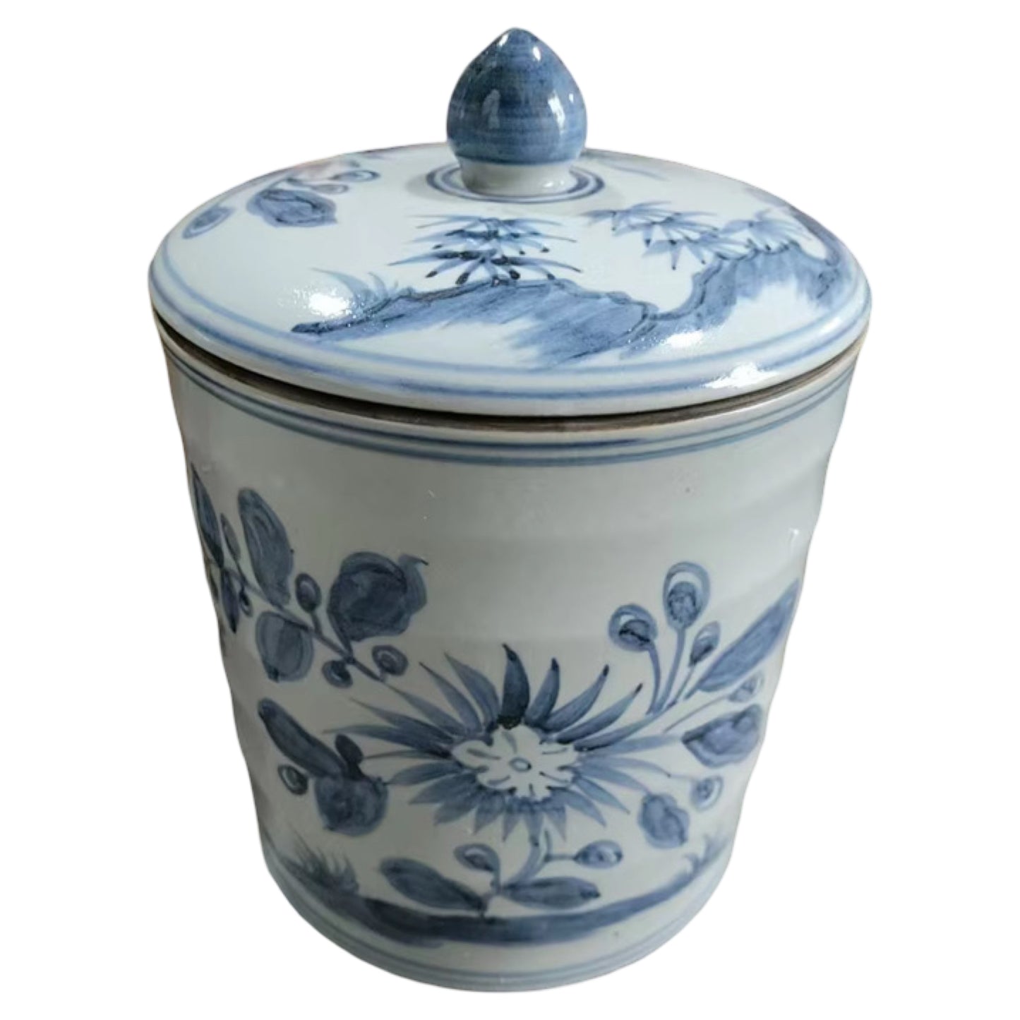 Floral Round Lidded Jars
