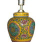 Yellow Famille Rose Ginger Jar Table Lamp Base