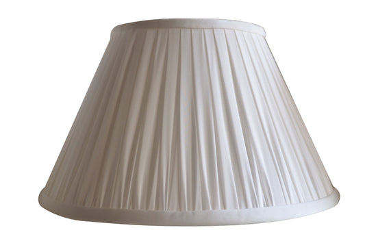 Gathered White mulberry silk Lamp Shade