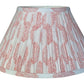 Coral Paisley Block-Print Cotton Gathered Lamp Shade