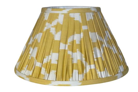 Dandelion Silk Ikat Gathered Lamp Shade