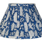 Lapis Block-Print Cotton Gathered Lamp Shade