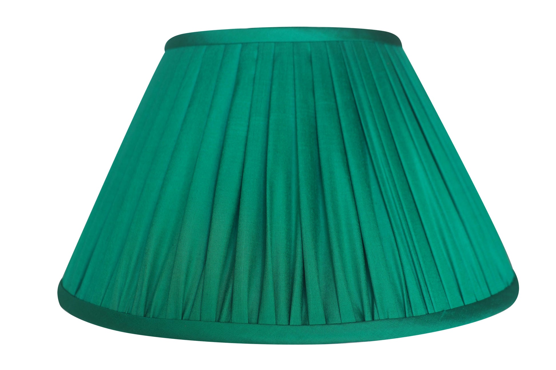 Kelly Green Thai Silk Gathered Lamp Shade