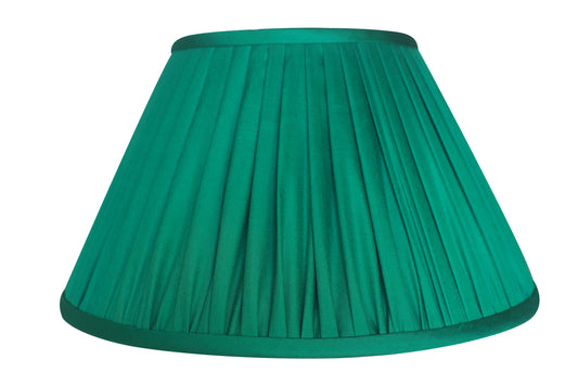 Kelly Green Thai Silk Gathered Lamp Shade