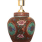 Red Famille Rose vintage ginger jar base