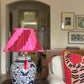 Punch Silk IKat Lamp Shade with Butterflies ginger jar lamp