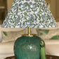 Grass Paisley Block-Print Cotton Gathered Lamp Shade with Hunan base