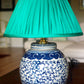 Kelly Green Thai Silk Gathered Lamp Shade