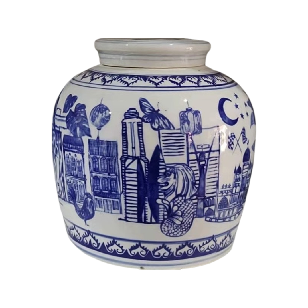 'Singapore Celebration' Ginger Jar