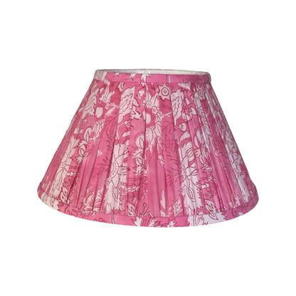 Thulian Block-Print Cotton Gathered Lamp Shade