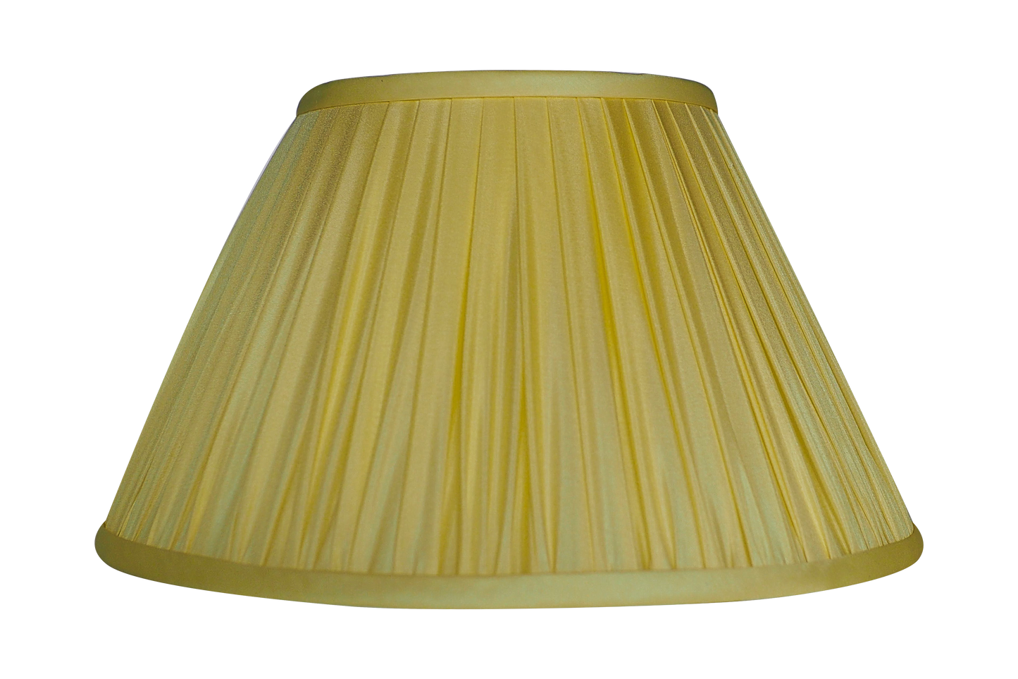 Imperial Yellow silk dupion gathered lamp shade