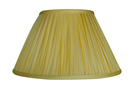 Imperial Yellow silk dupion gathered lamp shade