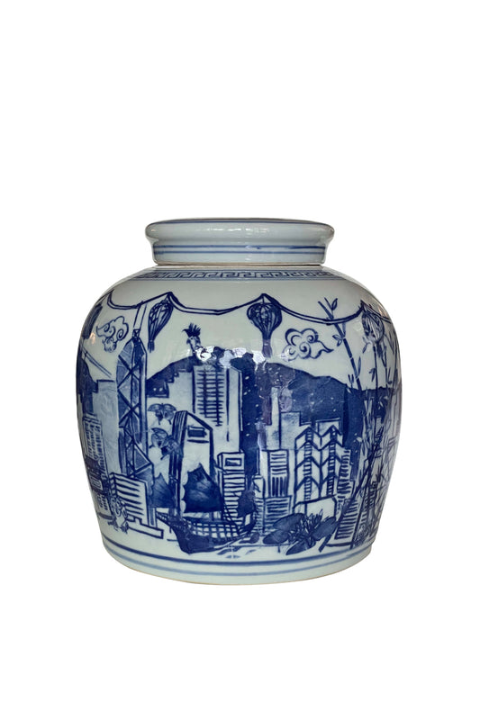 'Hong Kong Homage' Ginger Jar: Imperial Blue