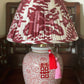 Coral Double Happiness Ginger Jar Lamp