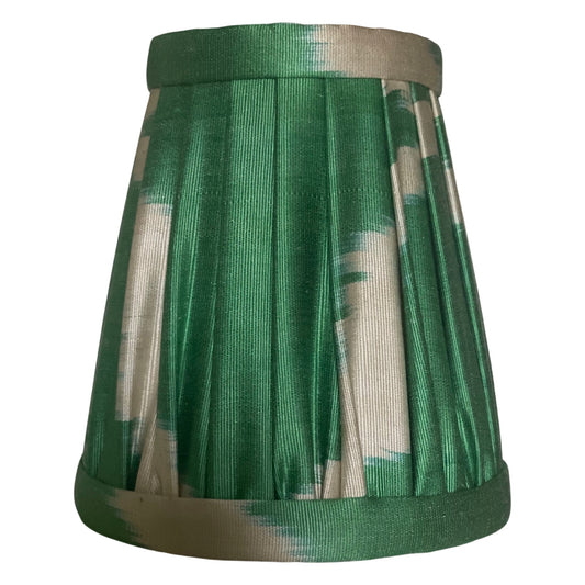 Shamrock Silk Ikat Lamp Shade: Clip-On