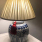 buttermilk linen lampshade and ruyi base