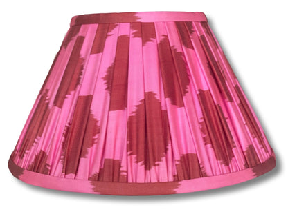Cranberry Silk Ikat Lamp Shade