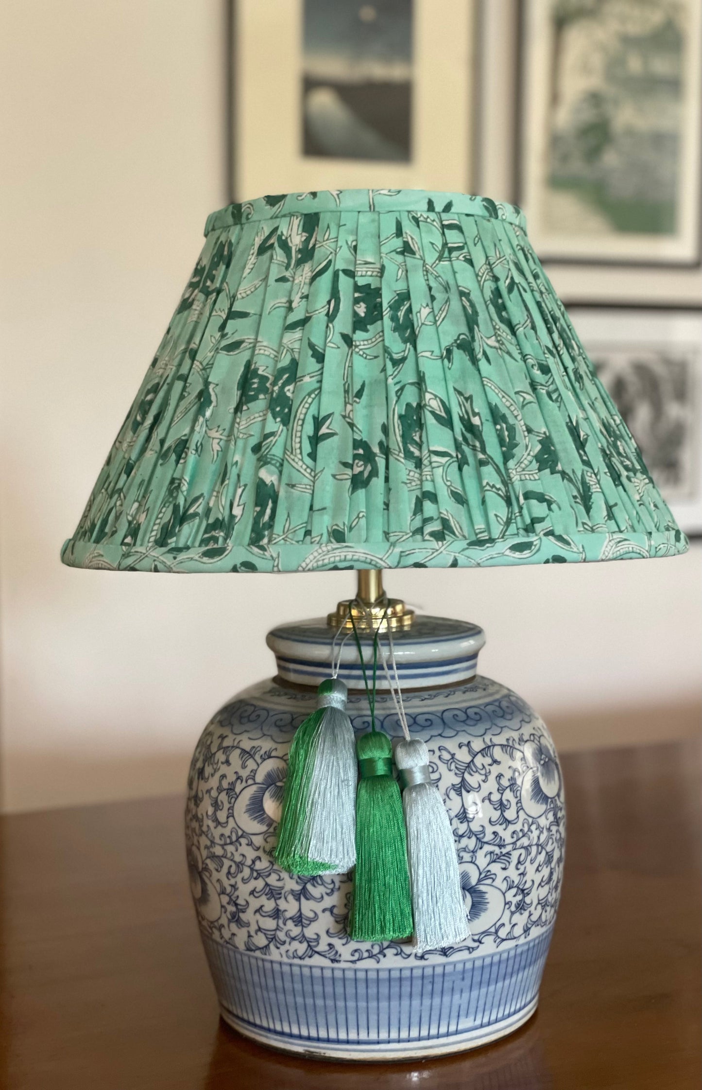 Vine & Lotus Ginger Jar Lamp