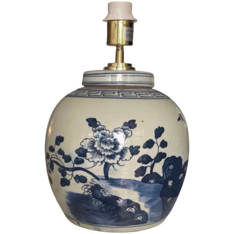 Trailing Peony Ginger Jar Lamp