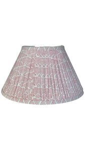 Rose Wave Block-Printed Lamp Shade