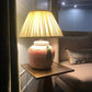 buttermilk linen shade and coral ginger jar base