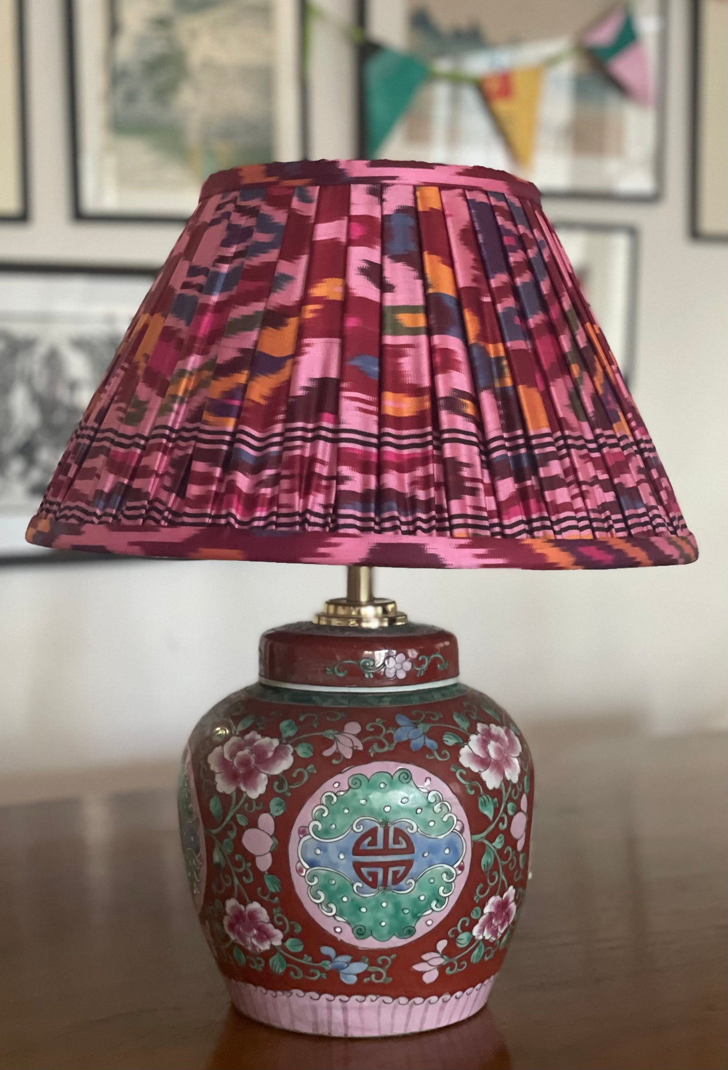 Jewel Silk Ikat Lamp Shade