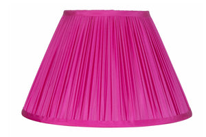 Magenta Pink Silk Dupion Gathered Artisan Lamp Shade